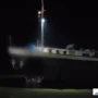 inland freighter hits pier